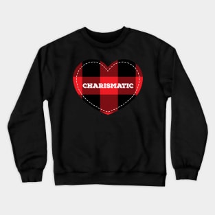 Buffalo Plaid Lumberjack Charismatic Love Heart Crewneck Sweatshirt
